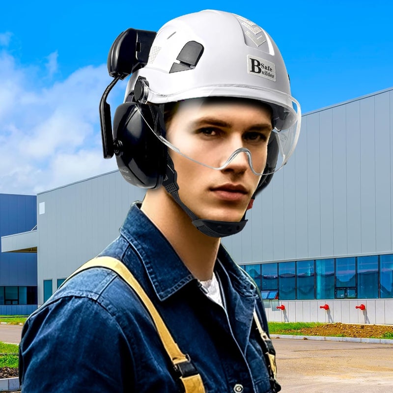 SAFEBUILDER 30dB Ear Muffs Hard Hats Type Safety Earmuffs For Safety Helmet Hearing Protection Earmuffs ANSI S3.19 - Image 5